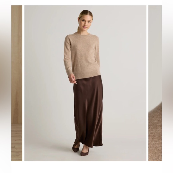 Quince 100% Mongolian Cashmere Crewneck Sweater Oatmeal Size Small excellent co - Picture 3 of 9